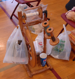 Louet wheel, with turnings